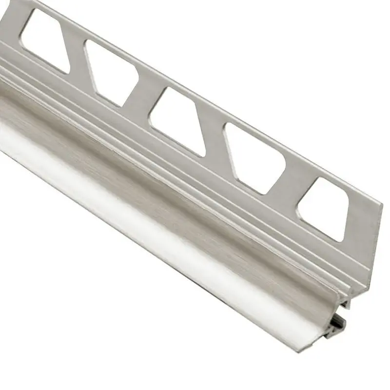 Schluter - DILEX-AHKA Cove-Shaped Profile with 3/8" Radius - Aluminum Anodized Brushed Nickel 9/16" (15 mm) x 8' 2-1/2"