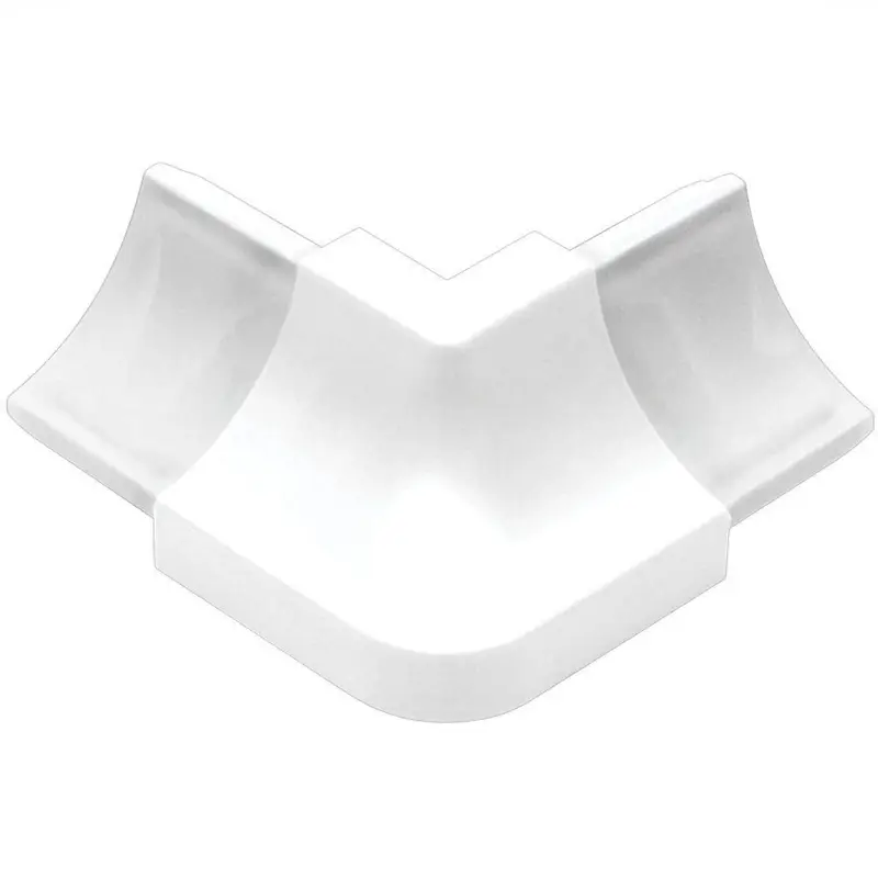 Schluter - DILEX-HKW Outside Corner 90° with 11/16" (18 mm) Radius - PVC Plastic Bright White