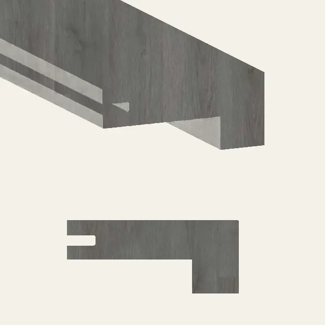Richmond Luxury Vinyl Vinyl Omega Warm Stone Flush Square Stair Nose 47"