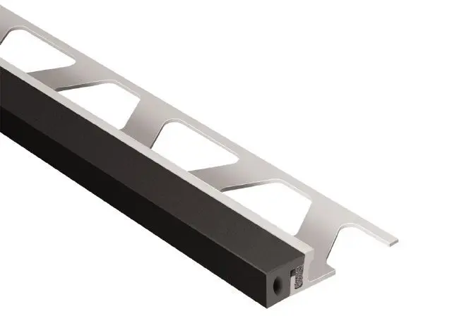Schluter DILEX-KSA Perimeter Joint Profile with 3/8" Self Adhesive Strip Black Aluminum 7/16" (11 mm) x 8' 2-1/2"