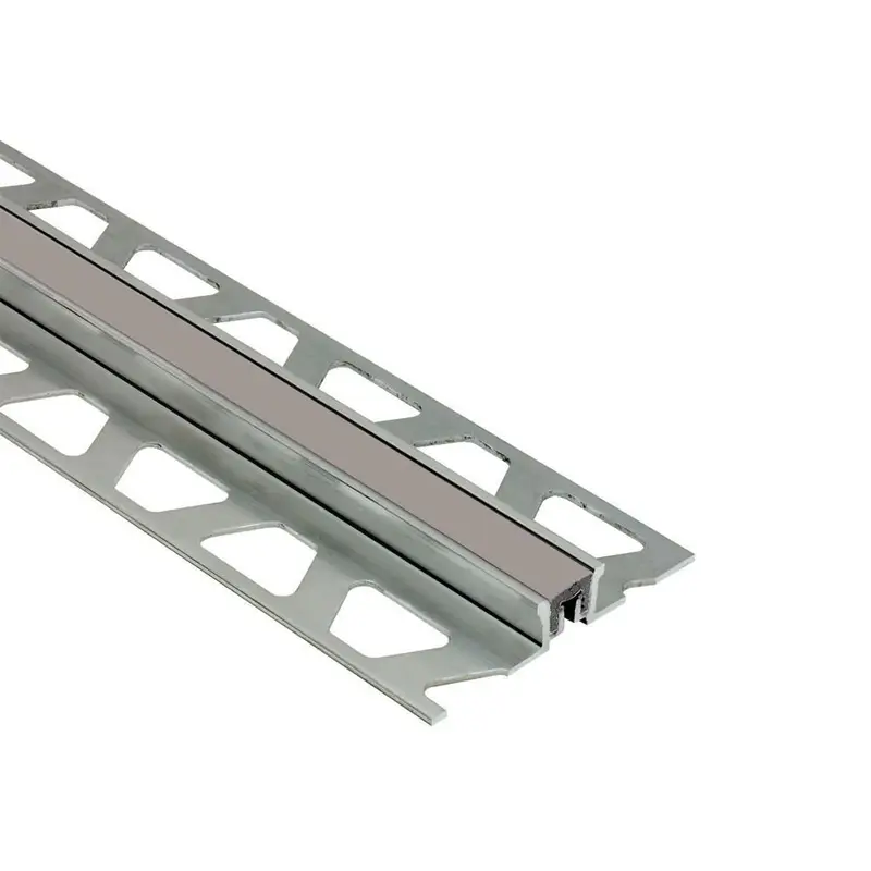 Schluter DILEX-KSN Surface Movement Joint Profile with 7/16" Grout Grey Insert Aluminum 7/16" (11 mm) x 8' 2-1/2"
