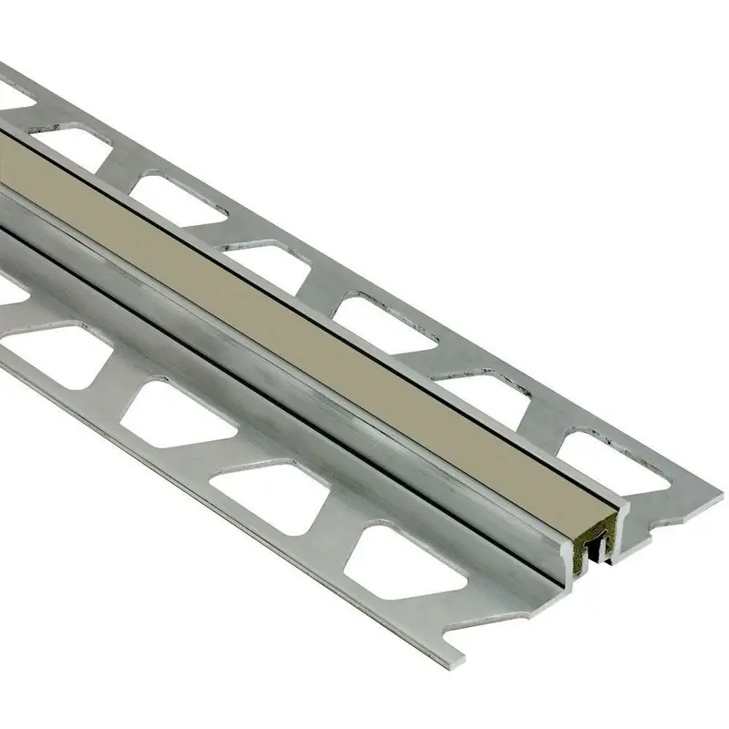 Schluter DILEX-KSN Surface Movement Joint Profile with 7/16" Grey Insert Aluminum 13/16" (21 mm) x 8' 2-1/2"