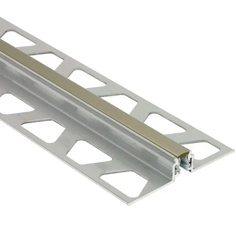 Schluter DILEX-AKWS Surface Joint Profile with Movement Joint PVC Insert 1/4" Aluminum Grey 17/32" (14 mm) x 8' 2-1/2"