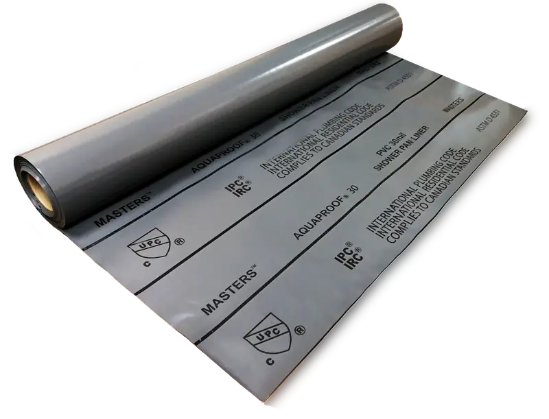Oatey - Shower Pan Liner Membrane Masters Aquaproof PVC 5' x 40' - 30 mil (Sold in Sqft)