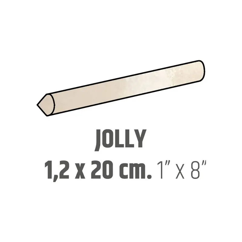 Centura Ceramic Wall Molding Jolly Artisan Ochre Glossy 1" x 8"