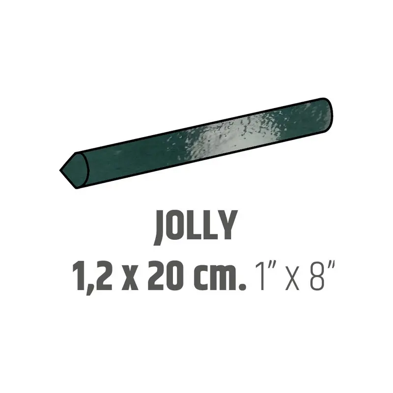 Centura Ceramic Wall Molding Jolly Artisan Moss Green Glossy 1" x 8"