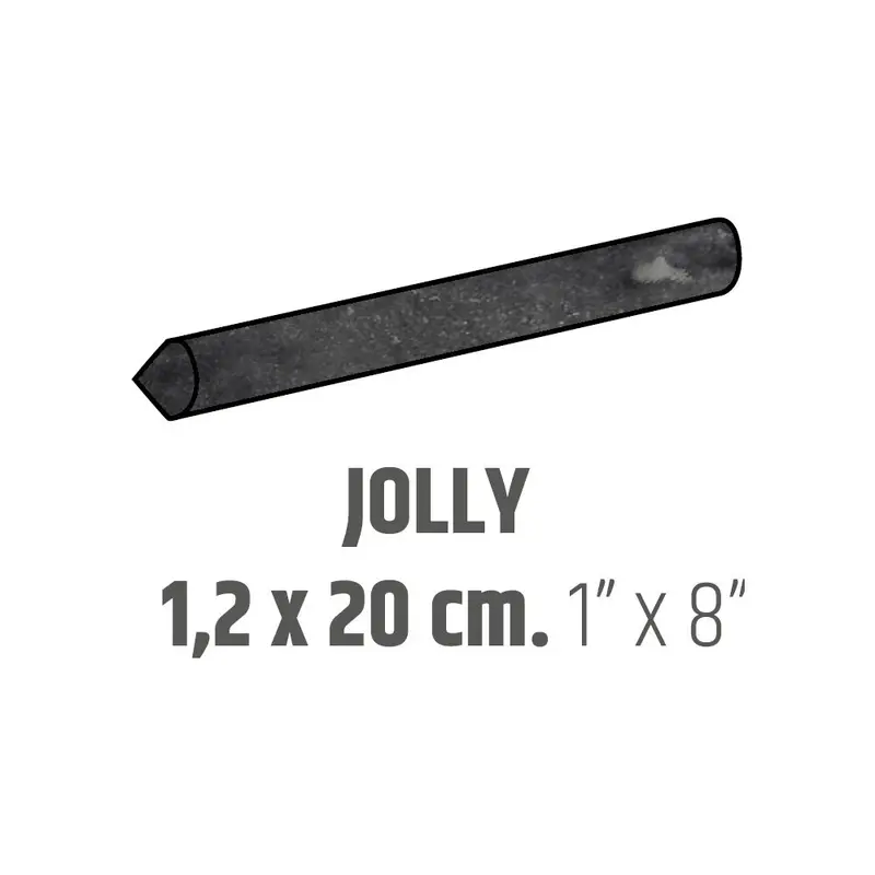 Centura Ceramic Wall Molding Jolly Graphite Glossy 1" x 8"