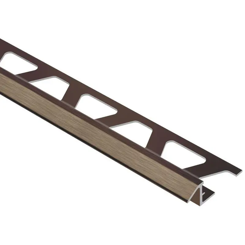 Schluter - RENO-TK Reducer Profile - Aluminum Anodized Antique Bronze 3/8" (10 mm) x 8' 2-1/2"