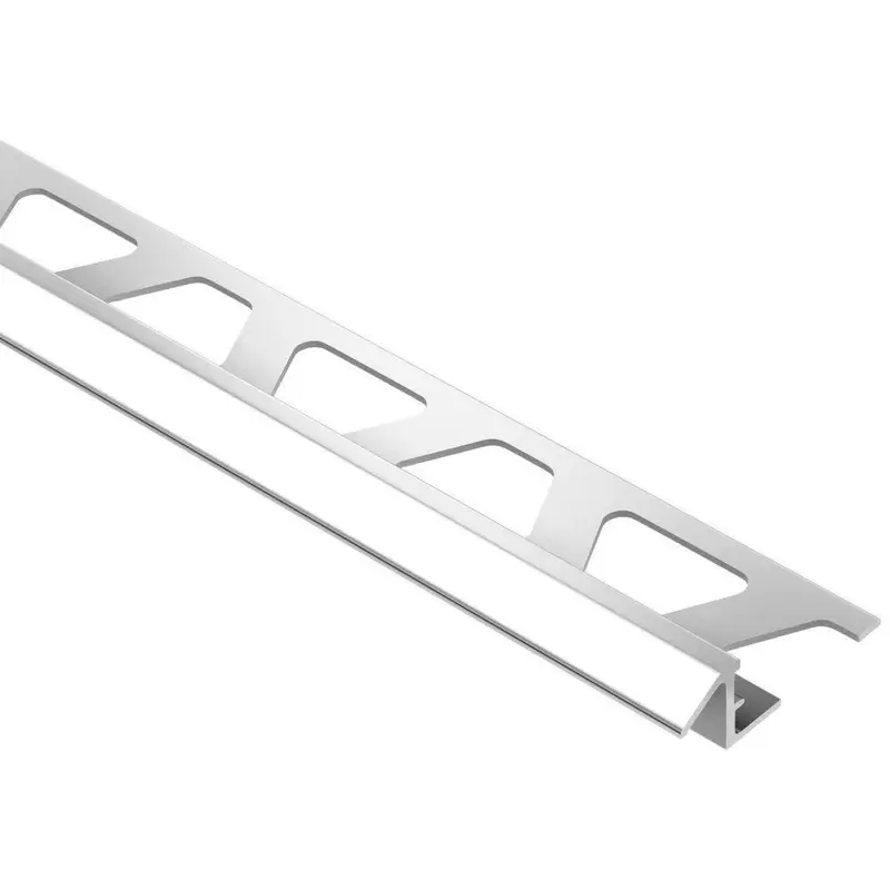 Schluter - RENO-TK Reducer Profile - Aluminum Anodized Bright Chrome 3/8" (10 mm) x 8' 2-1/2"