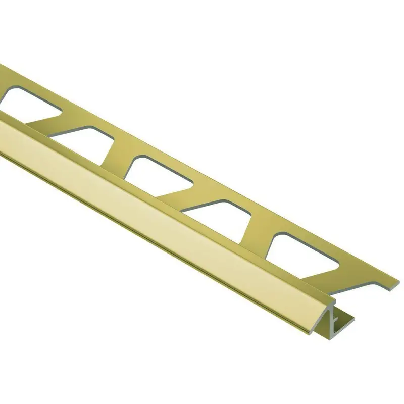 Schluter - RENO-TK Reducer Profile - Aluminum Anodized Bright Brass 3/8" (10 mm) x 8' 2-1/2"