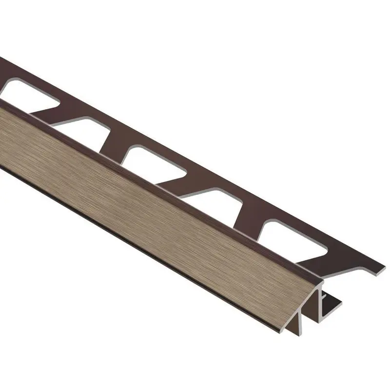 Schluter - RENO-TK Reducer Profile - Aluminum Anodized Antique Bronze 1/2" (12.5 mm) x 8' 2-1/2"