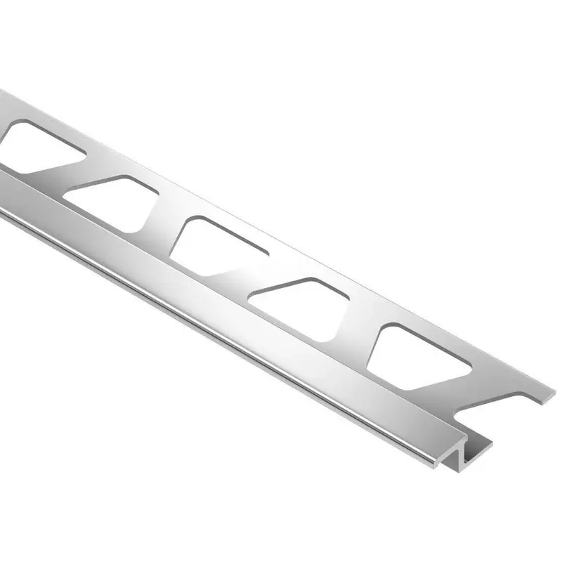 Schluter - RENO-TK Reducer Profile - Aluminum Anodized Bright Chrome 1/4" (6 mm) x 8' 2-1/2"