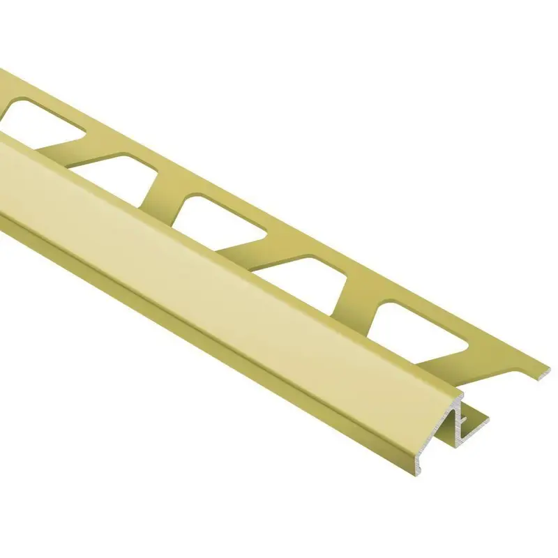 Schluter - RENO-U Reducer Profile - Aluminum Anodized Matte Brass 3/8" (10 mm) x 8' 2-1/2"