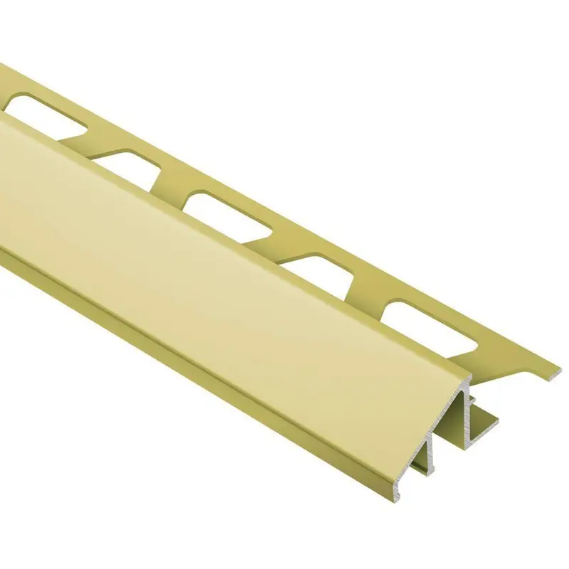 Schluter - RENO-U Reducer Profile - Aluminum Anodized Matte Brass 1/2" (12.5 mm) x 8' 2-1/2"