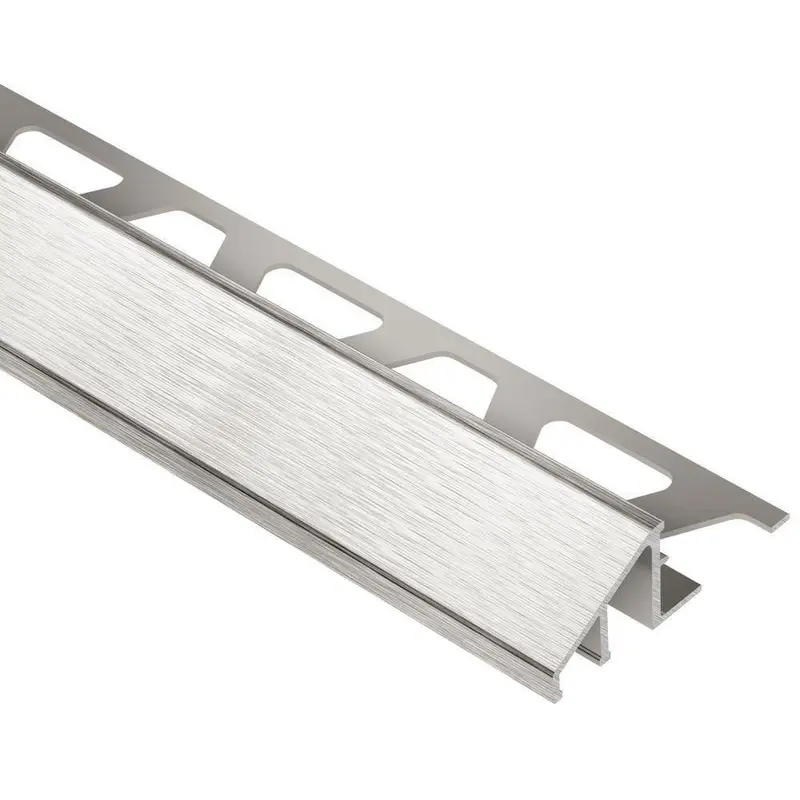 Schluter - RENO-U Reducer Profile - Aluminum Anodized Brushed Nickel 1/2" (12.5 mm) x 8' 2-1/2"
