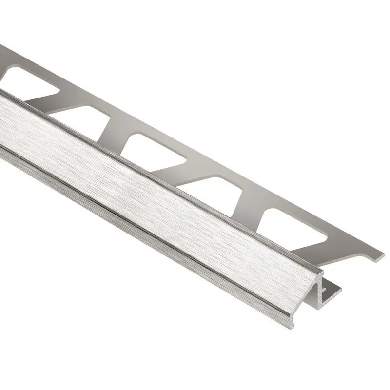 Schluter - RENO-U Reducer Profile - Aluminum Anodized Brushed Nickel 5/16" (8 mm) x 8' 2-1/2"