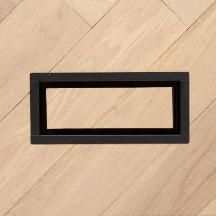 Fittes - Framed Floor Vent OG Matte Black 2" x 12"