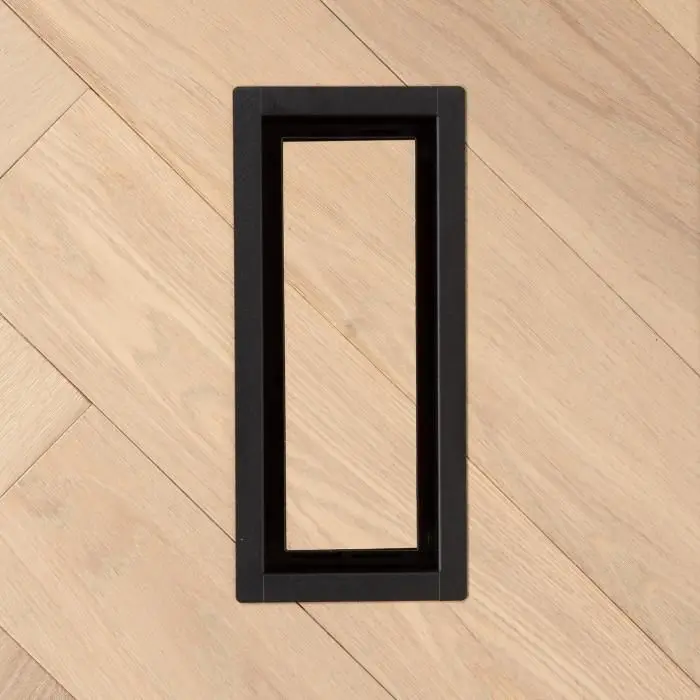 Fittes - Framed Floor Vent OG Matte Black 6" x 12"