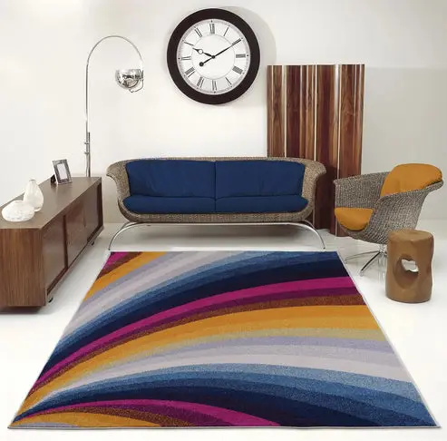 Ladole Opal Abstract Style Modern Indoor Rainbow Rug – 1'10" x 2'11"