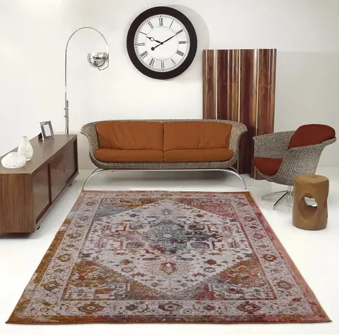 Ladole Modena Traditional Design Turkish Brown Area Rug – 1'10" x 2'11"