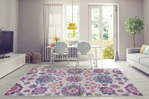 Johanna Floral Blotanical Persian Pattern Multicolor Soft Area Rug on Carpet – 1'10" x 2'11"
