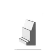 Grandeur Flooring Back Band Casing Bevel Step MDF - 1-1/8" (27 mm) x 3-1/4" x 8'
