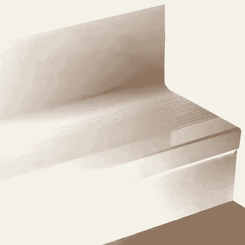 Angle Fit Rubber Stair Tread with Integrated Riser - BMNTR 45 SQ Bamboo #45 Sandalwood No Insert 48"