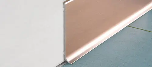 Progress Profiles - Wall Base Skirting 60 Aluminum Brushed Titanium 2-3/8" (60 mm) x 3/8" x 6' 6-3/4"