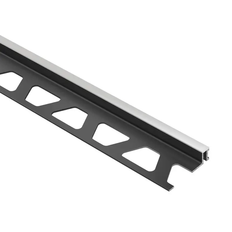 Schluter - DILEX-BWA Perimeter Joint Profile Isolates Tile Covering from Fixed Building Element - PVC Plastic Classic Grey 3/8" (10 mm) x 8' 2-1/2"