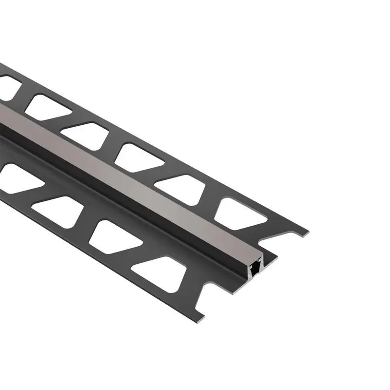 Schluter DILEX-BWB Surface Joint Profile with 3/8" Wide Movement Zone PVC Plastic Grout Grey 3/8" (10 mm) x 8' 2-1/2"