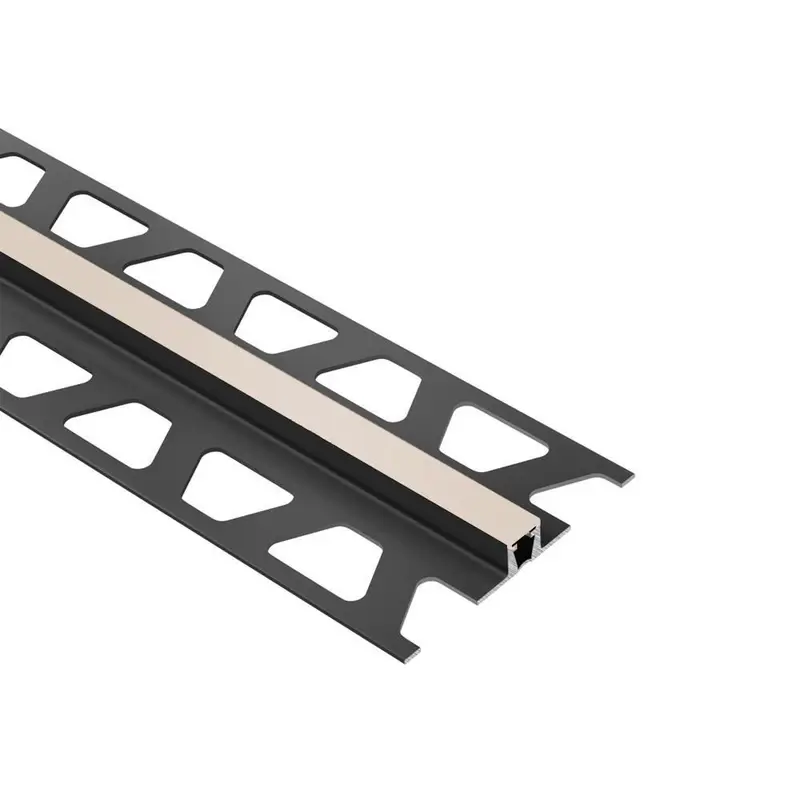 Schluter DILEX-BWB Surface Joint Profile with 3/8" Wide Movement Zone PVC Plastic Cream 5/16" (8 mm) x 8' 2-1/2"