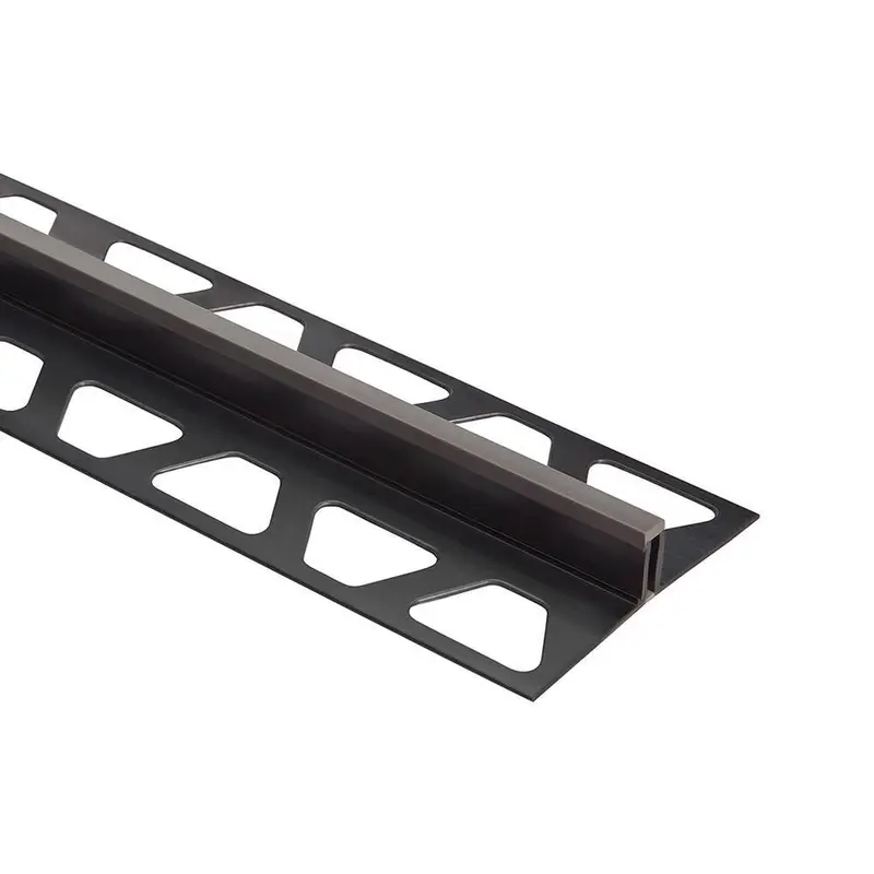 Schluter DILEX-BWS Surface Joint Profile with 3/16" Movement Zone PVC Plastic Dark Anthracite 3/16" (4.5 mm) x 8' 2-1/2"