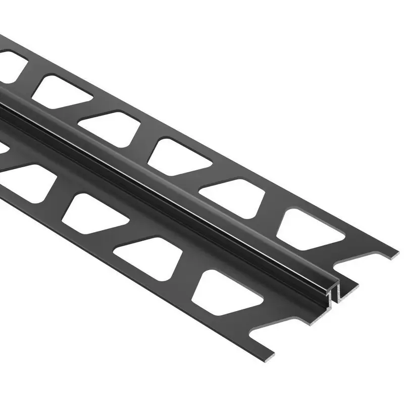 Schluter DILEX-BWS Surface Joint Profile with 3/16" Movement Zone PVC Plastic Black 5/16" (8 mm) x 8' 2-1/2"