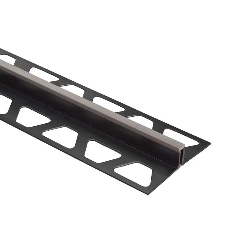 Schluter DILEX-BWS Surface Joint Profile with 3/16" Movement Zone PVC Plastic Grout Grey 11/32" (9 mm) x 8' 2-1/2"