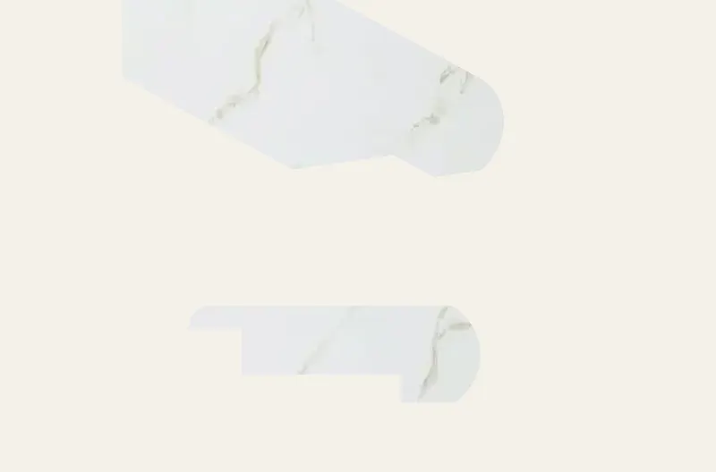 Biyork Vinyl HydroGen 6 Tiles Combed Cotton Stair Nose 86"