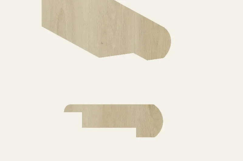 Biyork Vinyl HydroGen 6 Planks Midday Sunrise Stair Nose 94-1/2"