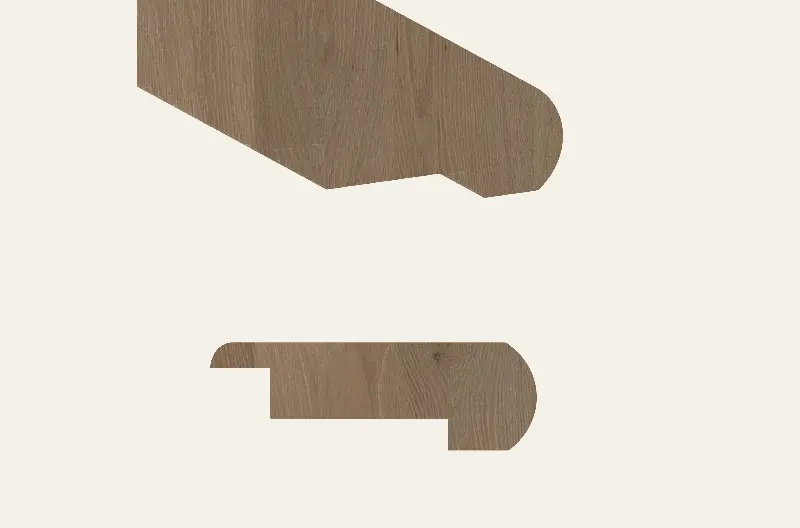 Biyork Hardwood Nouveau 7 Prelude Tortuga Brushed Stair Nose 48"