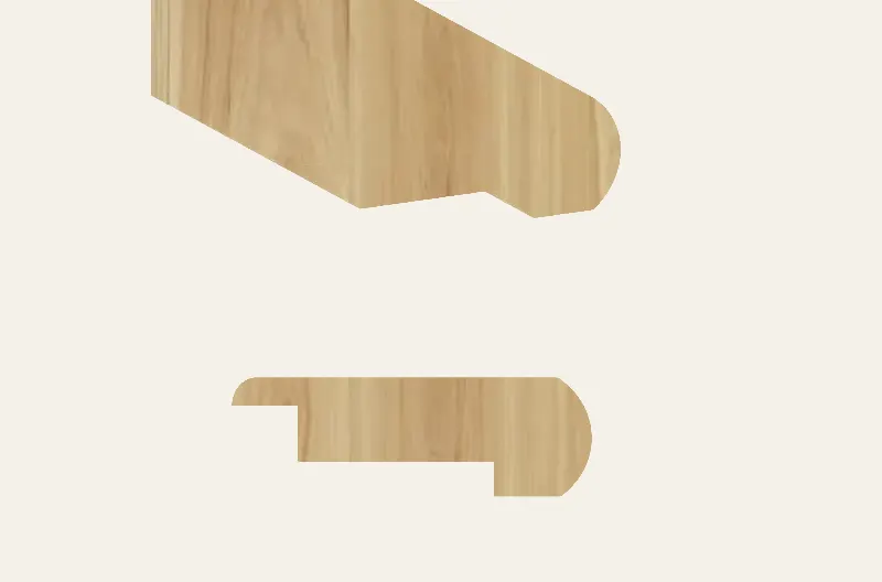 Biyork Hardwood Nouveau 6 Hickory Natural Stair Nose 72"