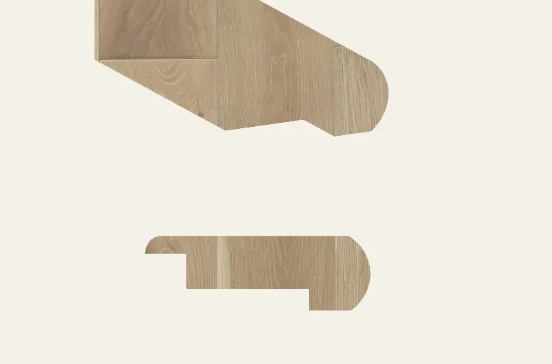 Biyork Hardwood Nouveau 7 Bespoke Northern Veranda Brushed Stair Nose 72"