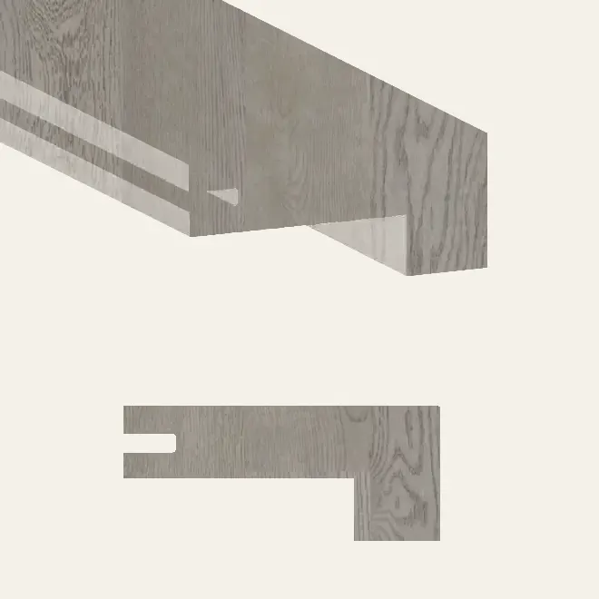 Biyork Hardwood Nouveau 6 Silver Lace Stair Nose 48"