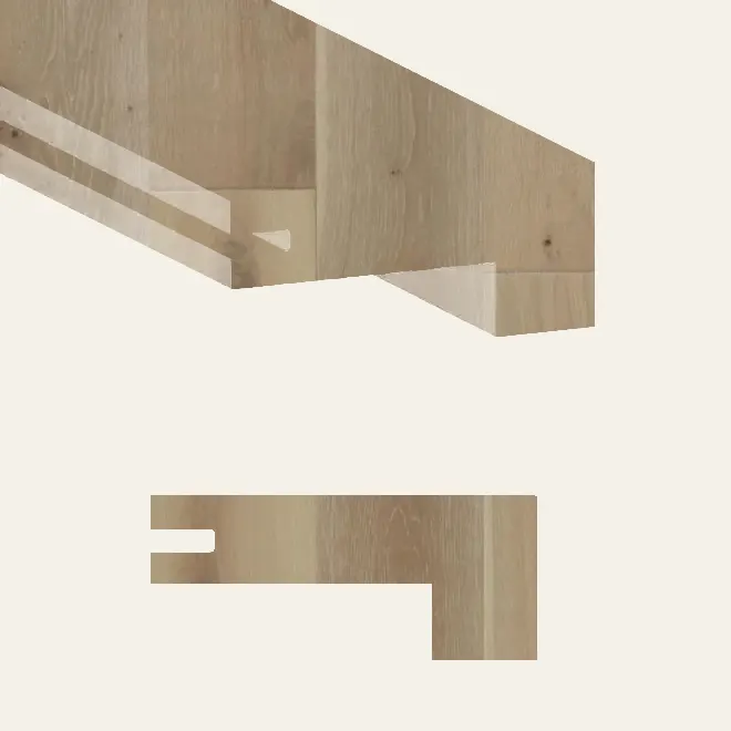 Biyork Hardwood Nouveau 7 BESPOKE Breezy Boardwalk Stair Nose 48"