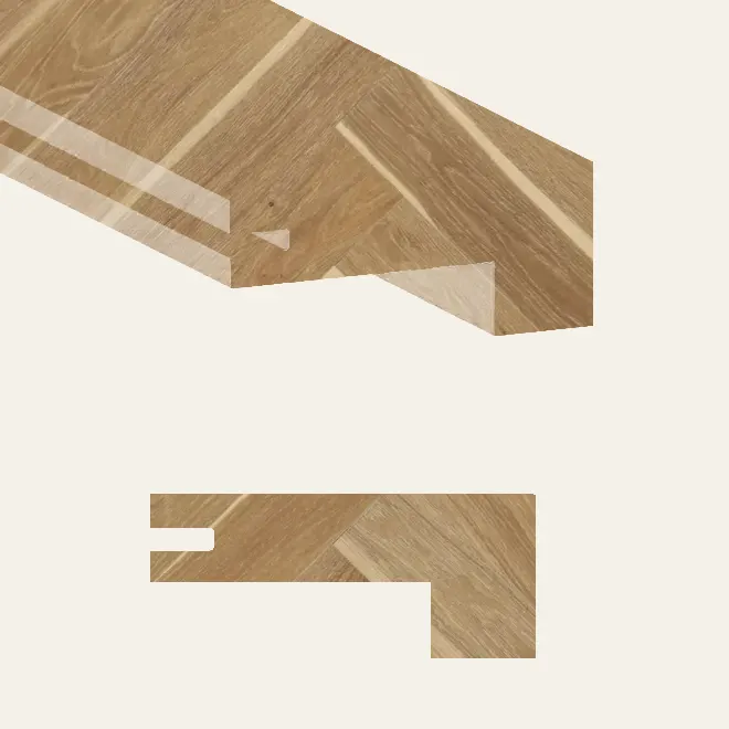 Biyork Hardwood Nouveau 7 BESPOKE Forest Grotto Stair Nose 48"