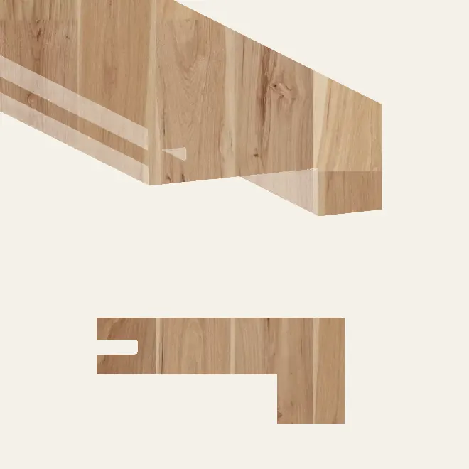 Biyork Hardwood Nouveau 7 Evening Barnyard Stair Nose 48"