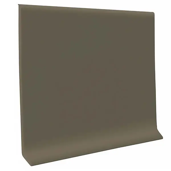ROPPE Coved Vinyl Wall Base Coil Roppe Pinnacle Rubber 4" #194 Burnt Umber 120' Roll