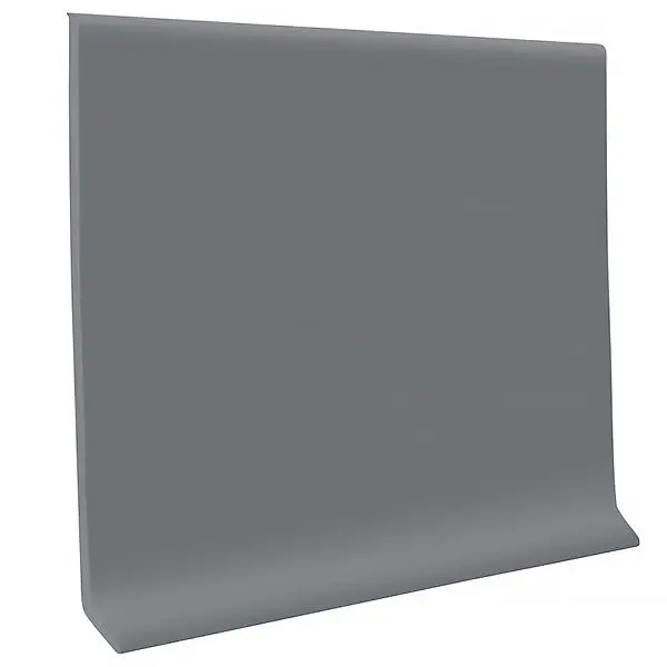 ROPPE Coved Vinyl Wall Base Coil Roppe Pinnacle Rubber 4" #123 Charcoal 120' Roll