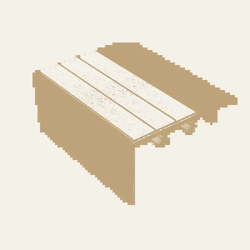 Kinesik - Ecoglo C4-N20 Carpet Stair Nosing with Black Anti-Slip Strips 2.7" (Sold in Linear Feet)