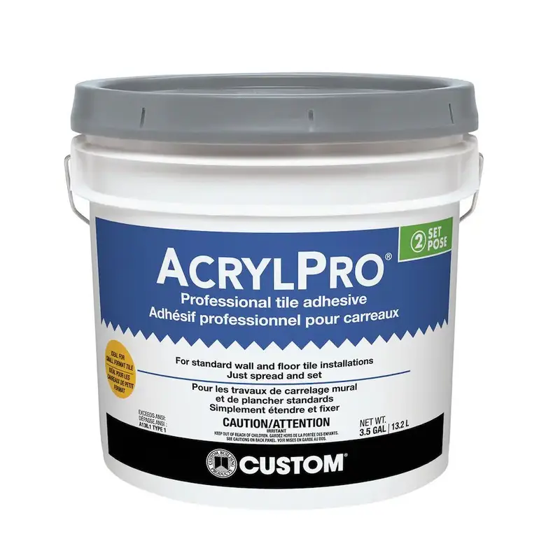 Custom Building Products - Professionnal Tile Adhesive AcrylPro White 3.5 gal