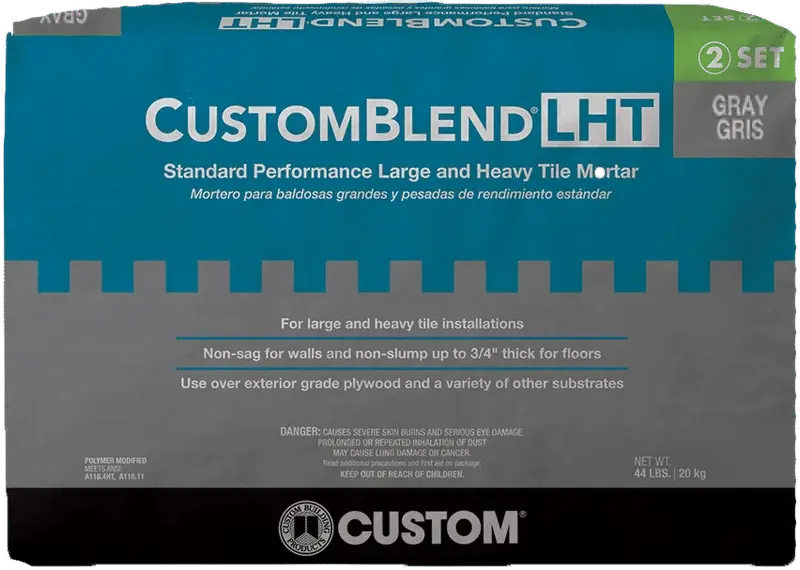 Custom Building Products - Large & Heavy Tile Mortar Customblend LHT Grey 20 kg