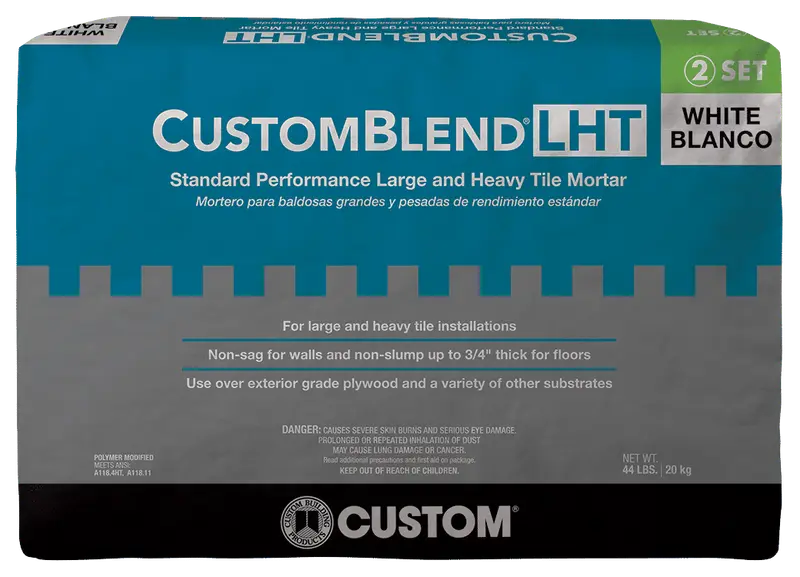 Custom Building Products - Large & Heavy Tile Mortar Customblend LHT White 44 lb