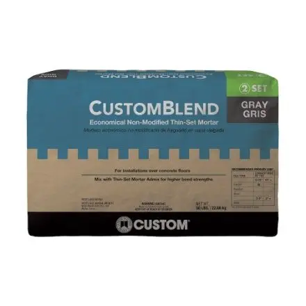 Custom Building Products - Thin Set Mortar CustomBlend Grey 50 lb